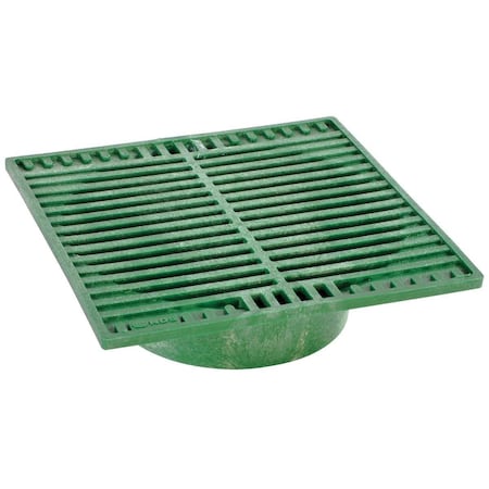 Nds 9 In. x 9 In. Green Polyolefin Square Grate 950